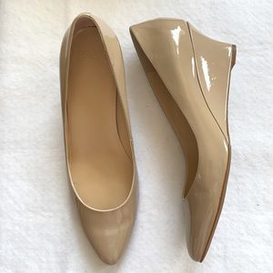 Cole Haan Tan Patent “Catalina” Wedges